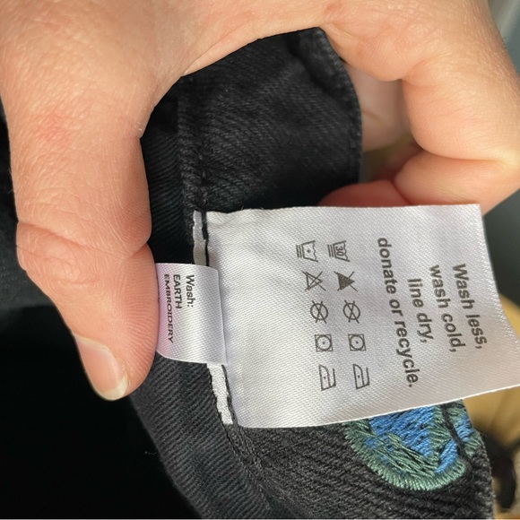 Reformation Earth Embroidered High Rise Straight Jeans 28” - Picture 13 of 13